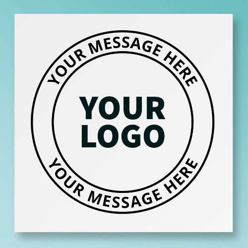 Your Uploaded Logo  Editable Circular Text  Foam Board