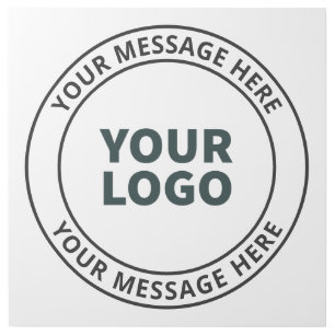 Your Uploaded Logo + Editable Circular Text  Gallery Wrap