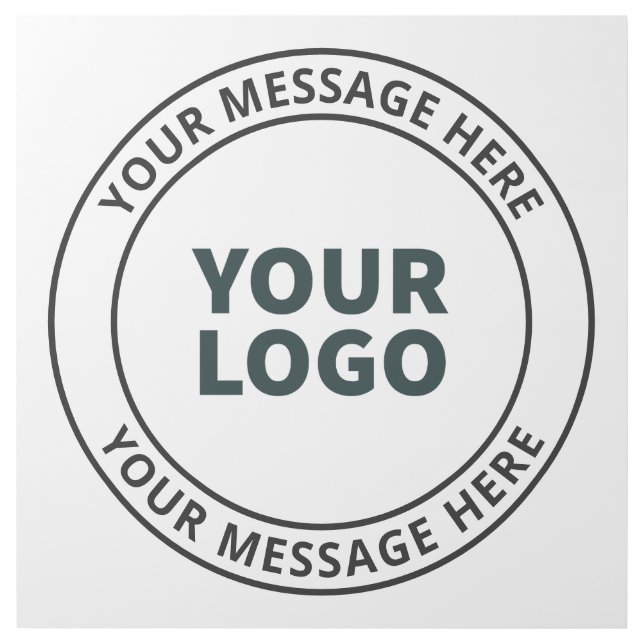 Your Uploaded Logo + Editable Circular Text  Gallery Wrap (Front)