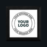 Your Uploaded Logo   Editable Circular Text  Gift Box<br><div class="desc">Simple modern design template,  customize as you like!</div>
