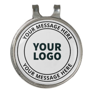 Your Uploaded Logo + Editable Circular Text Golf Hat Clip