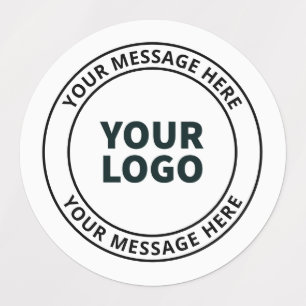 Your Uploaded Logo + Editable Circular Text Labels