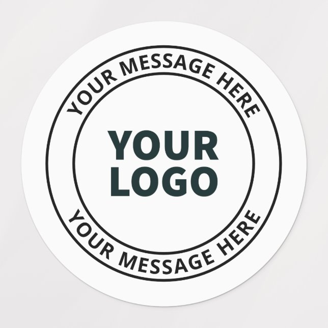 Your Uploaded Logo + Editable Circular Text  Labels (Design 1)
