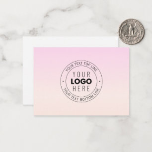 Your Uploaded Logo Editable Circular Text Note Card