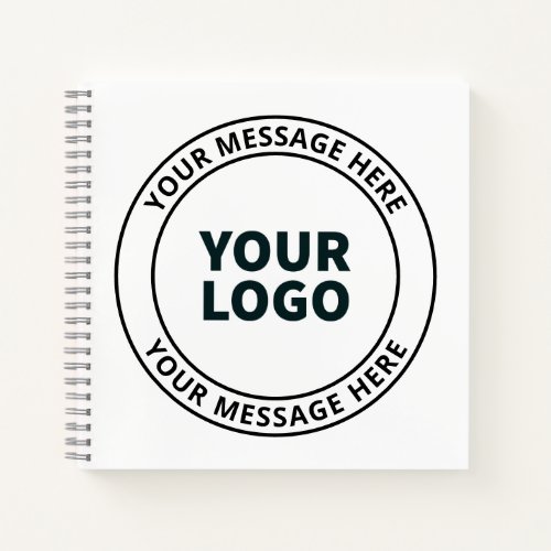 Your Uploaded Logo  Editable Circular Text  Notebook