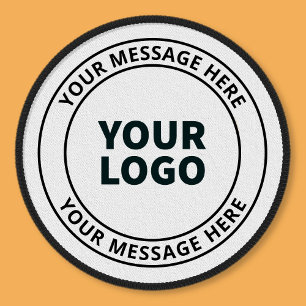 Your Uploaded Logo + Editable Circular Text  Patch