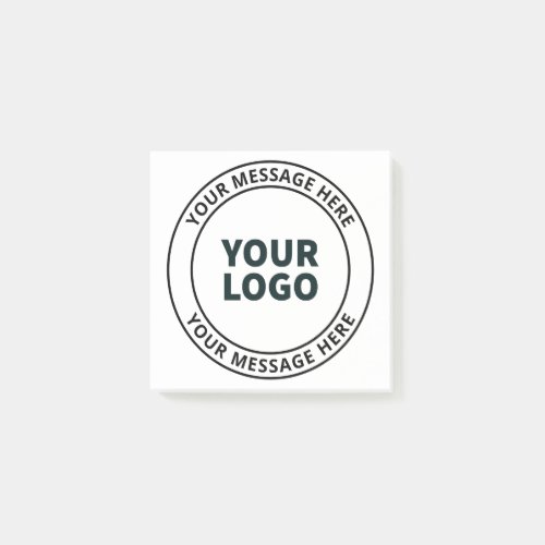 Your Uploaded Logo  Editable Circular Text  Post_it Notes