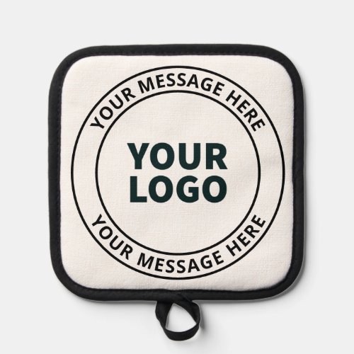 Your Uploaded Logo  Editable Circular Text  Pot Holder