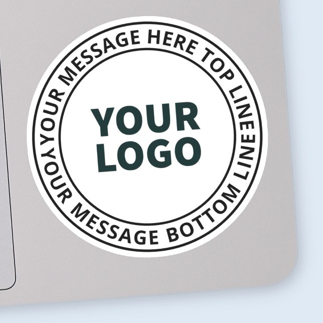 Your Uploaded Logo + Editable Circular Text  Sticker (Creator Uploaded)