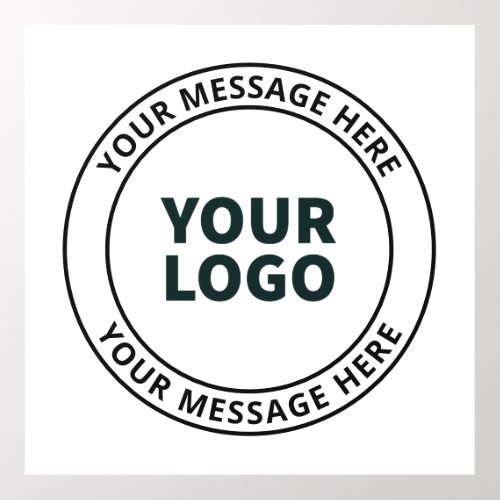 Your Uploaded Logo  Editable Circular Text  Wall Decal