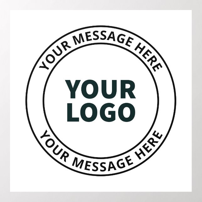 Your Uploaded Logo + Editable Circular Text  Wall Decal (Insitu 2)