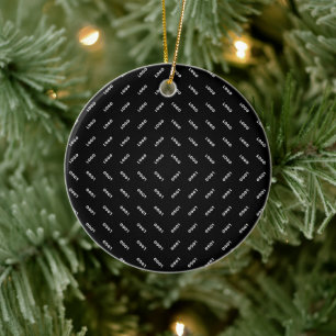 Your Uploaded Logo or Image Modern Patten Ceramic Ornament