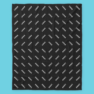 Your Uploaded Logo or Image Modern Patten Fleece Blanket