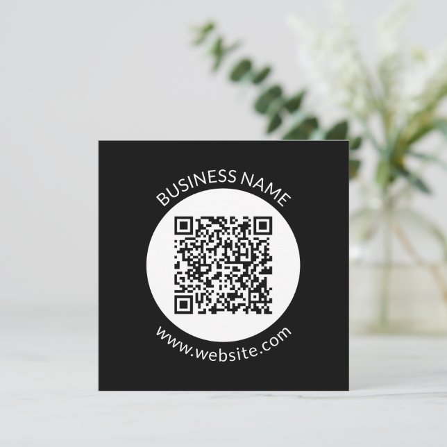 Your Uploaded QR code | Editable Text & Colors (Standing Front)