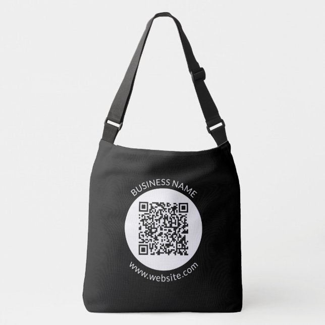Your Uploaded QR code | Editable Text & Colors Crossbody Bag (Front)
