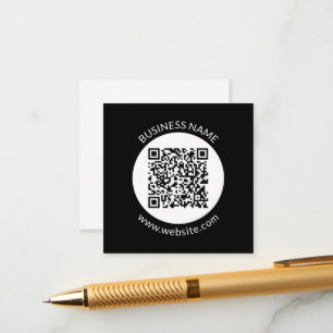 Your Uploaded QR code Editable Text & Colors Enclosure Card