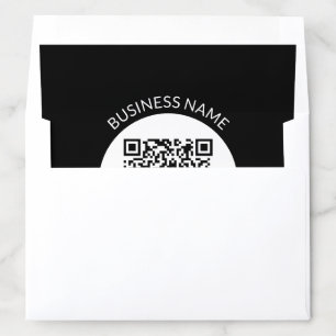 Your Uploaded QR code Editable Text & Colors Envelope Liner