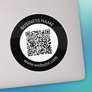 Your Uploaded QR code Editable Text & Colors Sticker