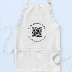 Your Uploaded QR code Plus Editable Circular Text Adult Apron