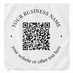 Your Uploaded QR code Plus Editable Circular Text Bandana