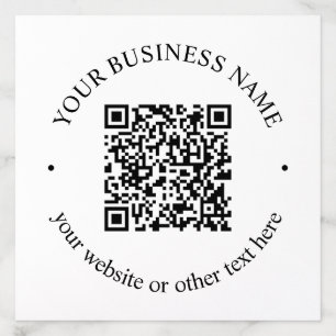 Your Uploaded QR code Plus Editable Circular Text Envelope Liner