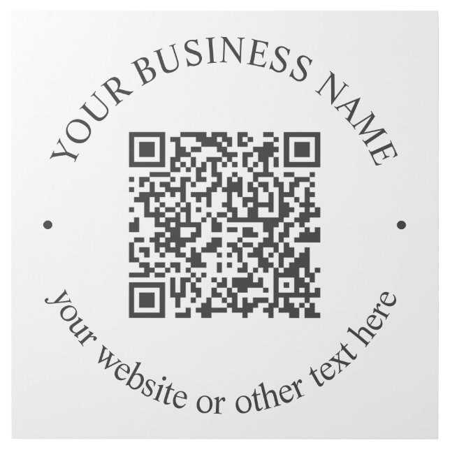 Your Uploaded QR code Plus Editable Circular Text Gallery Wrap (Front)