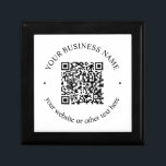 Your Uploaded QR code Plus Editable Circular Text Gift Box<br><div class="desc">Simply replace with your own QR code and edit text to your liking.</div>