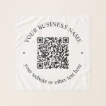 Your Uploaded QR code Plus Editable Circular Text Scarf<br><div class="desc">Simply replace with your own QR code and edit text to your liking.</div>