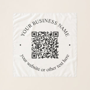 Your Uploaded QR code Plus Editable Circular Text Scarf