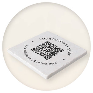 Your Uploaded QR code Plus Editable Circular Text Trivet