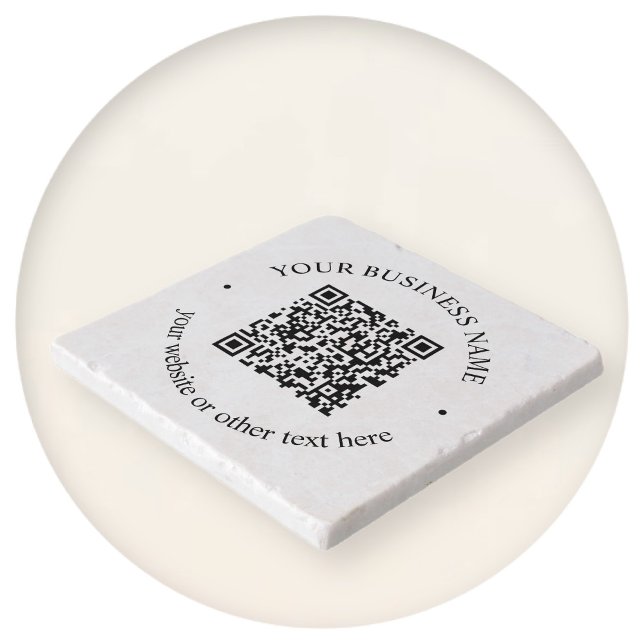 Your Uploaded QR code Plus Editable Circular Text Trivet (Creator Uploaded)