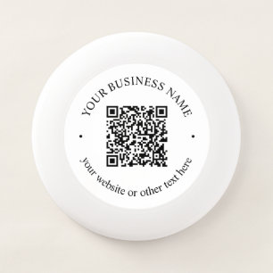 Your Uploaded QR code Plus Editable Circular Text Wham-O Frisbee