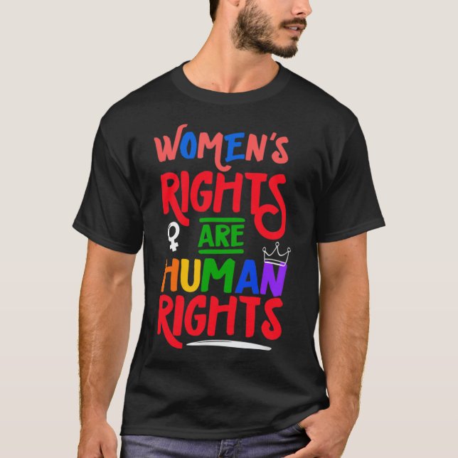 Your Uterus Feminist Women's Rights Are Human Righ T-Shirt (Front)