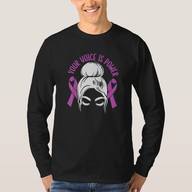 Your Voice Is Power Stop Domestic Violence Women P T-Shirt (Front)