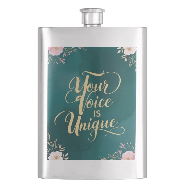 Your Voice Is Unique Flask (Front)