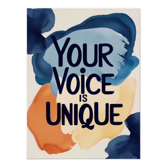 Your Voice Is Unique option 2 Poster (Front)