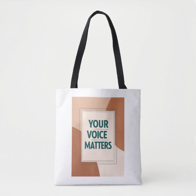 Your Voice Matters option 3 Tote Bag (Front)