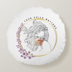 Your Voice Matters Round Pillow