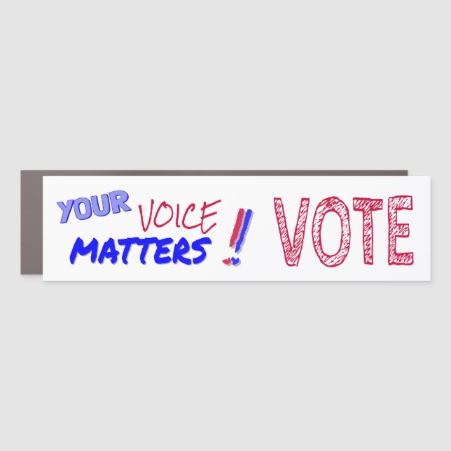 Your Voice Matters - VOTE Car Magnet (Front)