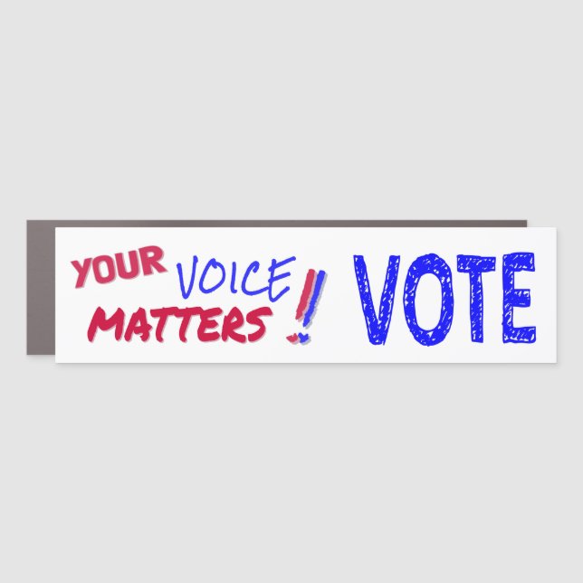 Your Voice Matters - VOTE Car Magnet (Front)