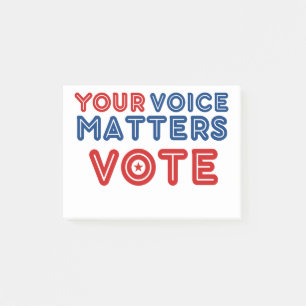 Your Voice Matters VOTE Democracy Post-it Notes