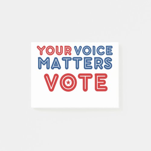 Your Voice Matters  VOTE Democracy Post_it Notes