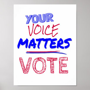 Your Voice Matters - VOTE Poster