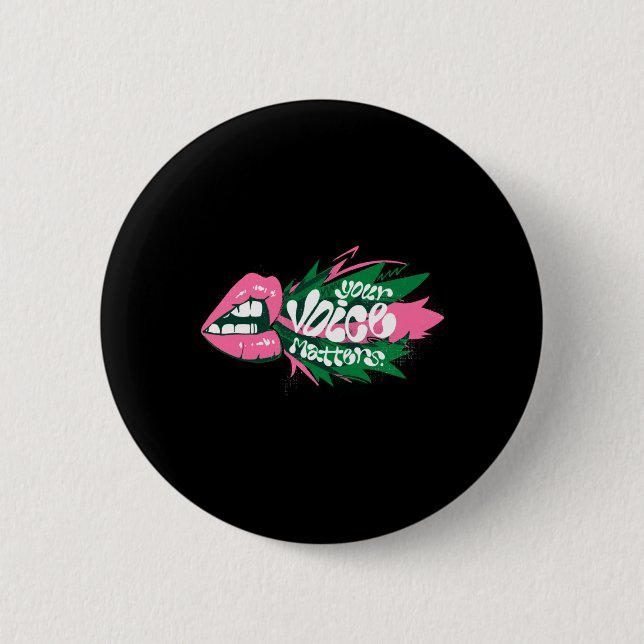 Your Voice S Sticker  Button (Front)