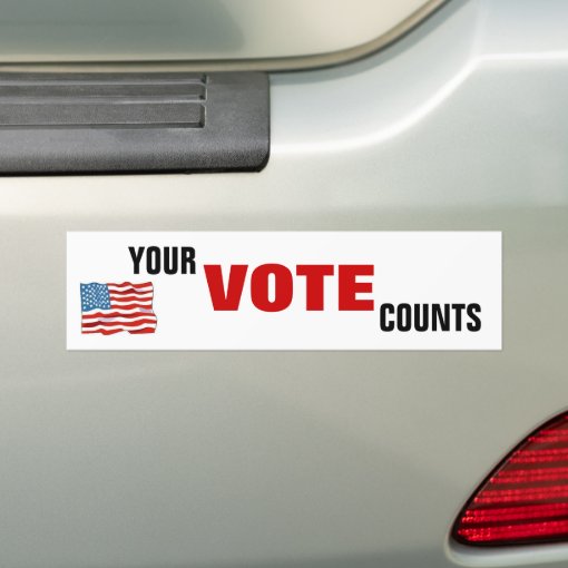 Your Vote Counts Bumper Sticker | Zazzle