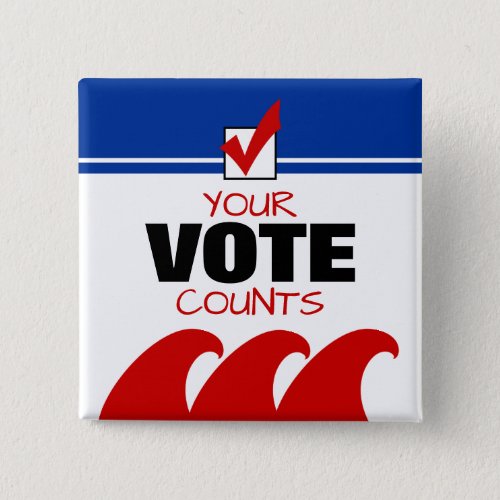 Your Vote Counts Election 2018 Day Red Republican Button