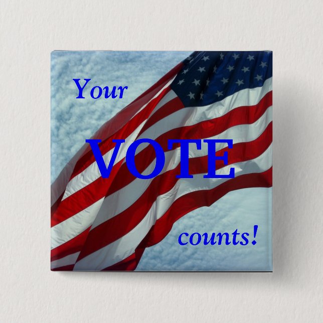 Your Vote Counts - Election Button (Front)