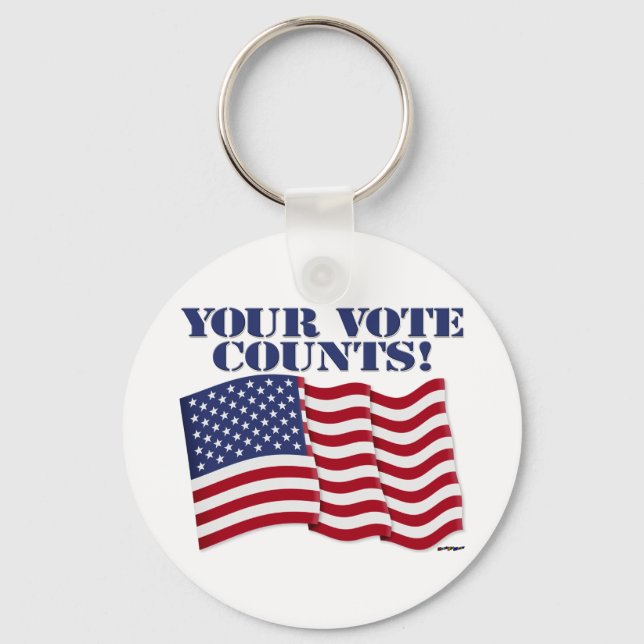 YOUR VOTE COUNTS! KEYCHAIN (Front)