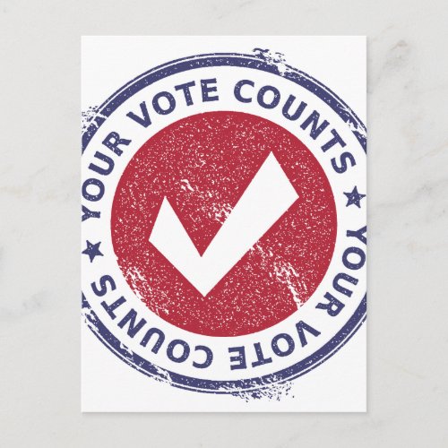 your vote counts postcard