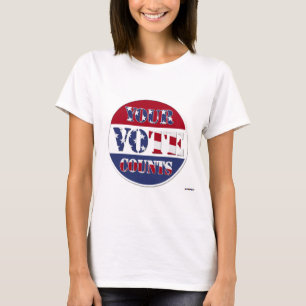 YOUR VOTE COUNTS! Round with US Flag T-Shirt